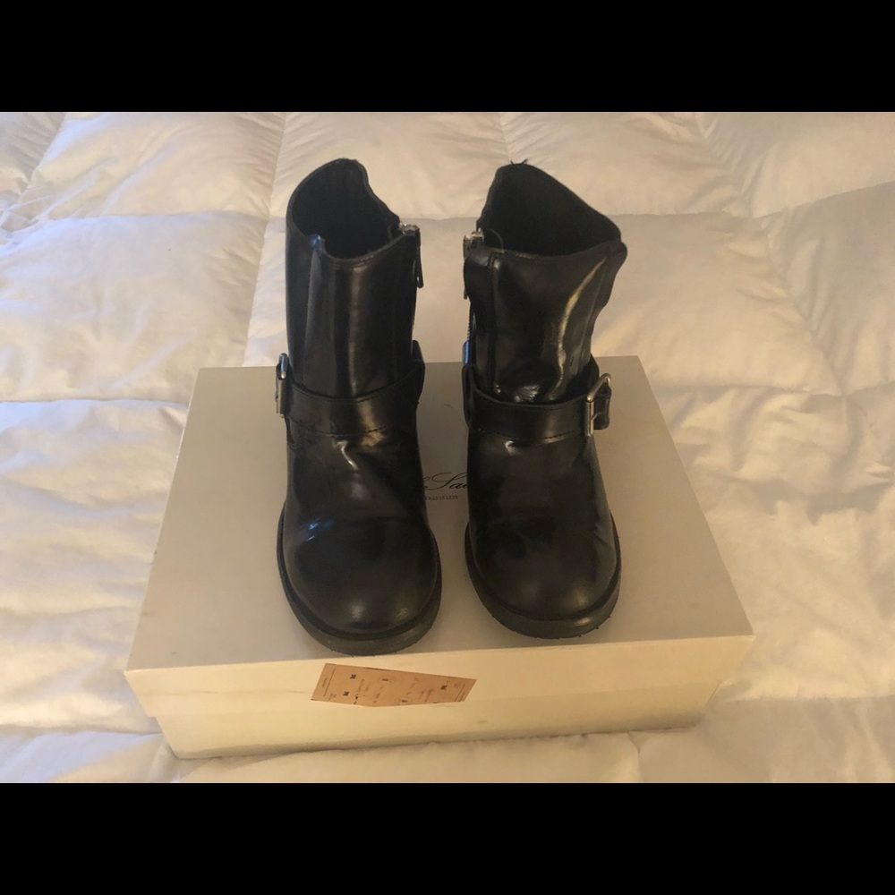 All Saints leather combat boots